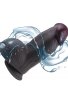 Censan Gerçekçi Tasarımlı Geniş Çaplı Vakum Tabanlı Silikon Dildo 21 cm Siyah