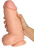 Censan Gerçekçi Tasarımlı Geniş Çaplı Silikon Dildo 24,5 cm