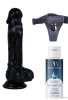 Censan Belden Bağlamalı Kayganlaştırıcı Set Noctis 21cm Siyah Dildo No:64