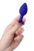 Censan Brilliant Anal Plug Mavi beyaz kristalli 7 cm 26 g