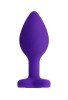 Censan Diamond Heart Anal Plug Mor 7 cm 18 g