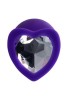 Censan Diamond Heart Anal Plug Mor 8 cm