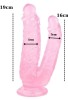 Noctis 19cm Pembe Çiftli Dildo No:76