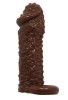 Censan 4 cm Uzatmalı Damarlı Penis Kılıfı Esmer