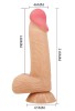 Censan Lisle 8.1 İnç Kıkırdak Yapılı Gerçek Deri Yapılı Dildo