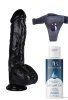 Censan Belden Bağlamalı Kayganlaştırıcı Set Noctis 26,5cm Siyah Dildo No:63