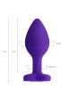 Censan Diamond Heart Anal Plug Mor 7 cm 18 g