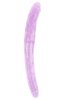 Hi-Rubber Şeffaf Jel Çift Taraflı Dildo - 45cm Mor