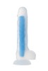 Censan Beyond Mavi Matt Glow Gece Parlayan Dildo, Silikon, Şeffaf, 18 cm