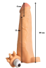 Gerçekçi Penis Kılıfı Et Dokusunda Titreşimli Testis Geçmeli 20 cm