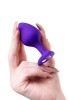 Censan Diamond Heart Anal Plug Mor 8 cm