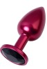 Metal Anal Tıkaç, Metal, kırmızı, siyah kristalli, 7,2 cm, Ø2,8 cm, 50 g