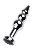 CENSAN Anal Plug Metal gümüş siyah kristalli 11 cm