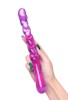 Censan Çift taraflı Jel Dildo Tanza, TPE, mor, 27,5 cm