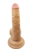 Gerçekçi Testisli Melez Dildo Eğik 18 cm