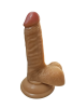 Gerçekçi Testisli Melez Dildo 16.5 cm