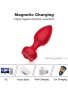 Censan Telefon Kontrollü Full Covered Rubber Rose Anal Plug – Siyah