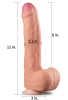 Censan 11 İnç Dual Layer Platinum Silicone Cock