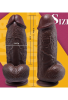Censan Siyah SuperLove Realistik Dual Density Dildo – 21 cm Güçlü Emme Tabanlı Vücut Dostu Silikon