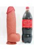Censan Gerçekçi Tasarımlı Büyük Boy Vakum Tabanlı Silikon Dildo 30 cm