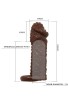 Censan 4 cm Uzatmalı Damarlı Penis Kılıfı Esmer