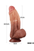 Censan 10 İnç Dual layered Platinum Silicone Cock Dildo