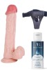Censan Belden Bağlamalı Kayganlaştırıcı Set Noctis 30cm Realistik Dildo No:69