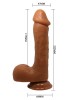 Censan Realistik Vantuzlu Melez Dildo Penis