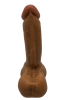 Gerçekçi Testisli Melez Dildo 18 cm