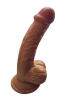Gerçekçi Testisli Melez Dildo 19 cm