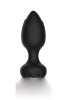 Censan Telefon Kontrollü Full Covered Rubber Rose Anal Plug – Siyah