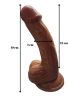 Gerçekçi Testisli Melez Dildo 19 cm