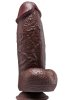 Censan Siyah SuperLove Realistik Dual Density Dildo – 21 cm Güçlü Emme Tabanlı Vücut Dostu Silikon