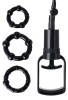 Censan 3 halkalı Penis Pompası, PVC siyah 23,5 cm 3 halkalı