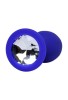 Censan Brilliant Anal Plug Mavi beyaz kristalli 7 cm 26 g