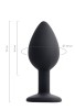 Censan POPO Norma Anal Plug silikon siyah 7,2 cm 25 gr
