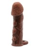Censan 3 cm Uzatmalı Damarlı Penis Kılıfı Esmer