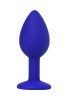 Censan Brilliant Anal Plug Mavi beyaz kristalli 7 cm 26 g