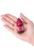 Metal Anal Tıkaç, Metal, kırmızı, siyah kristalli, 7,2 cm, Ø2,8 cm, 50 g