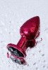 Metal Anal Tıkaç, Metal, kırmızı, siyah kristalli, 7,2 cm, Ø2,8 cm, 50 g