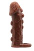 Censan 3 cm Uzatmalı Damarlı Penis Kılıfı Esmer