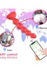 Censan Telefon Kontrollü Haley Rose Pulled Beads Anal Plug – Kırmızı