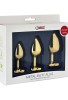 NOXXX Altın Renkli Kalpli Çelik Anal Plug - 3 Boy Set