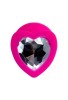 Censan Diamond Heart Anal Plug Pembe 8 cm
