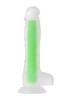 Censan Beyond Yeşil Dick Glow Gece Parlayan Dildo, Silikon, Şeffaf, 18 cm