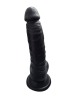 Gerçekçi Testisli Siyah Dildo 20 cm