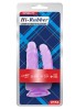 Hi-Rubber Şeffaf Jel İkili Dildo - 18cm Mor