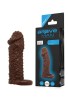 Censan 4 cm Uzatmalı Damarlı Penis Kılıfı Esmer