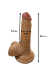 Gerçekçi Testisli Melez Dildo 16.5 cm