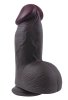 Censan Gerçekçi Tasarımlı Geniş Çaplı Vakum Tabanlı Silikon Dildo 21 cm Siyah